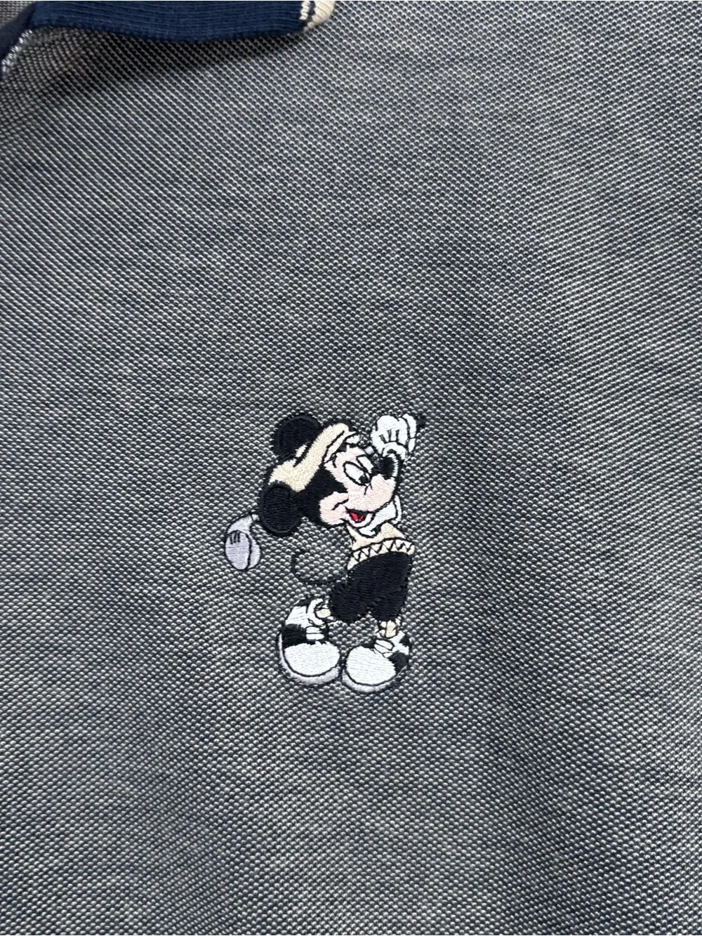 VTG Walt Disney World Gray Grandpacore Golf Polo Embroidered Mickey Men’s L - Picture 8 of 12